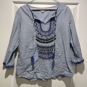 Velvet Embroidered Tunic size m